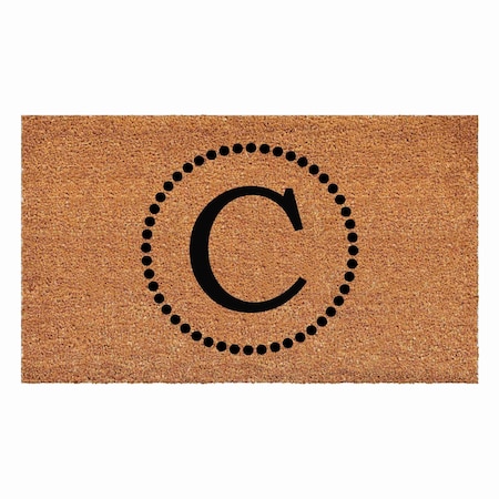 Calloway Mills Monogram Door Mat, Black, Natural, 24 in W x 36 in L 108212436C